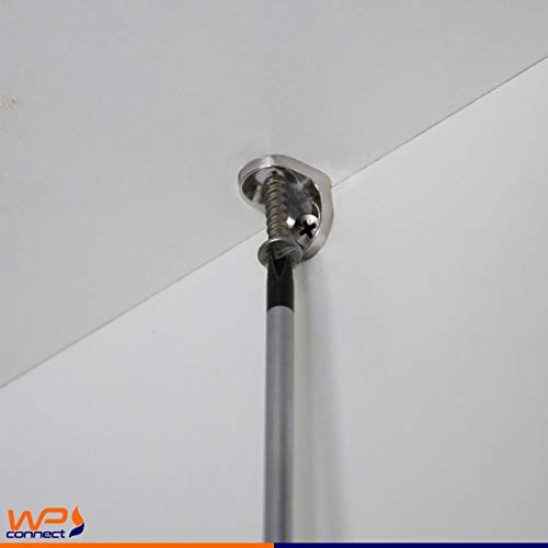 Cantoneira Niquelada Suporte para Móveis 2 Furos 50 Peças