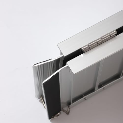 2-8ft Folding Portable Wheelchair Ramp, Non-Slip Aluminum Handicap Access for Home, Doorways, Stairs, Steps, Scooter, 661lbs Capacity (2ft)