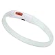 Cikonielf LED Hundehalsband USB Wiederaufladbares Leuchthalsband Einstellbares Sicherheits Halsband für Katzen und Kleine Hunde (Weiß)