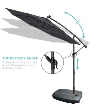 Image of Invezo Garden Umbrella LED Side Pole Round Outdoor Patio Umbrella (9ft diameter) Patio outdoor /Big Size Outdoor /Balcony Umbrella.