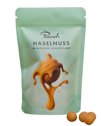 Rausch Dragierte Haselnüsse Blonde Schokolade (175g) – Haselnüsse in weiße Schokolade mit...