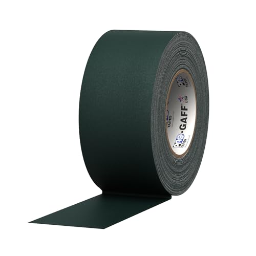 Bande gaffers 7,6 cm ProTapes adhésif caoutchouc vert mat matelas toile 55 Yd