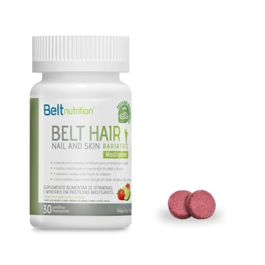 Vitaminas Belt Hair Nail And Skin Bariatric Limonada Com Morangos 30 Pastilhas Mastigável - Beltnutrition