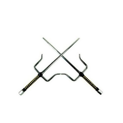 Ace Martial Arts Supply 18 Inch Sai Set - Chrome (18, Chrome)