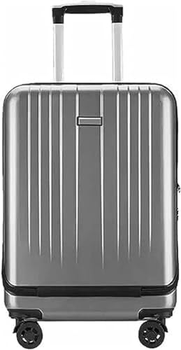 ANIIC Luggage Suitcases With Wheels Front Opening Suitcases Rechargeable Hard Case With USB Carry On Luggage Suitcase Checked Suitcase Spinner Luggages (Color : B, Size : 24in)4