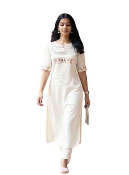 Cotton Kurta Set for Women | Kurta with Pant Casual Ethnic Outfit Cotton Kurta Set for Women | Kurta with Pant Casual Ethnic Outfit