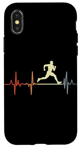 Cardiograma Retro de Frecuencia Cardíaca de Atletismo Carcasa para iPhone X/XS