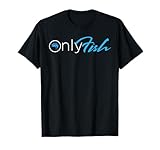 Onlyfish Fishing T-Shirt, Men's Black Cotton/Polyester Short Sleeve Crew Neck T-Shirt, Small