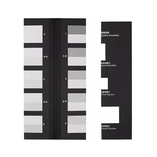 SUZLAZYR Textile Color Fastness Test Card, Textile Color Grey Card - 5-Level Color Fastness Grey Scale for Assessing Change in Color for Color Fastness Determination of Textiles