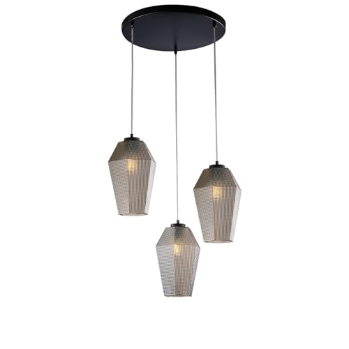 Suspension Prisma fer noir pour sublimer un salon sombre avec élégance