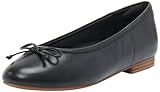 Clarks Zapatos Planos Fawna LilyBallet para Mujer, Piel Negra, 39 EU