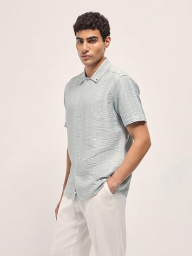 Image of THE BEAR HOUSE Men's Pure Cotton Relaxed Fit Shacket