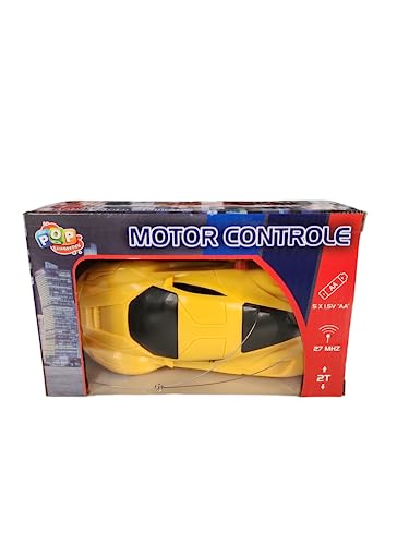 Carro Carrinho Controle Remoto com Controle 2 Funções - Amarelo