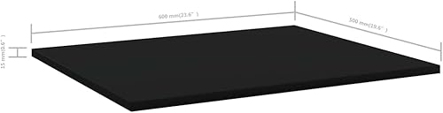 Miniatura 143 de Juego de 4 tableros de estantería, paneles de repuesto, unidades de almacenamiento, estantes de exhibición organizadores, gris hormigón, 31.5 x 11.8