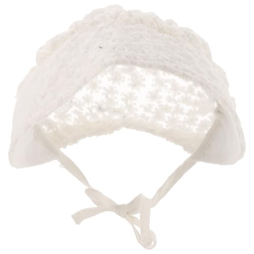 Flower Pattern Sun Hat Lightweight Breathable Beach Cap for Outdoor Activities for Summer Vacations Travel and Daily Wear White