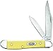 CASE XX WR Pocket Knife Yellow Synthetic Peanut SS Item #80030 - (3220 SS) - Length Closed: 2 7/8 Inches