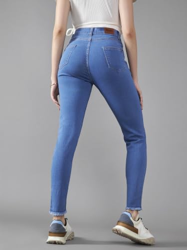 Image of Dolce Crudo Distressed High Rise Skinny Jeans for Women