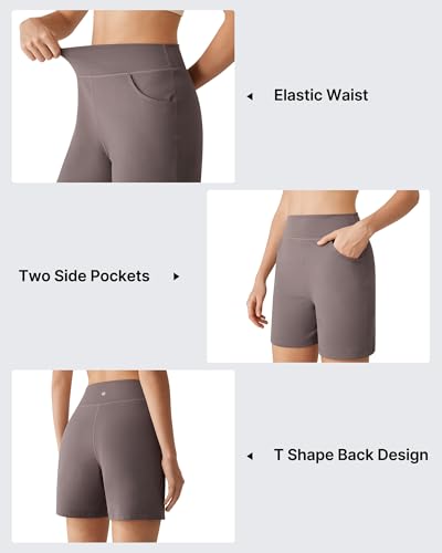 Image of G4Free EverGoing Women's Casual Shorts High Waisted 4'' / 5'' Comfy Shorts with Pockets for Yoga Workout Lounge