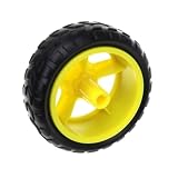 65 mm D-Schaft-Gummirad for TT-Getriebemotor-Roboter-Chassis(Wheels2PCS)