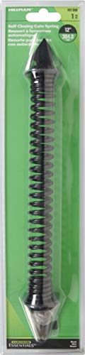 Hardware Essentials 851368 Hardware Essentials Black Self Closing Gate Spring 12In - Adjustable Tension #TOP1