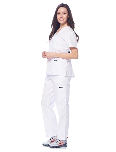 Dagacci Scrubs Medical Uniform Women and Man Scrubs Set Medical Scrubs Top and Pants
