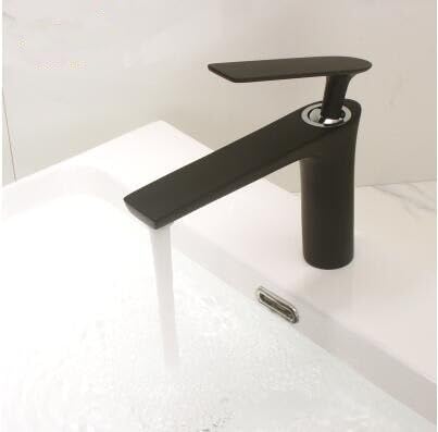 Robinet de salle de bains en laiton blanc doré chic pour vasque moderne