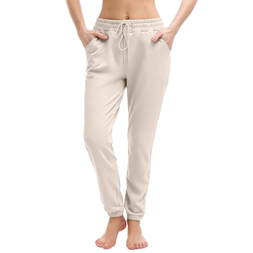 Image of Walifrey Joggers with Pockets, Drawstring Sweatpants Women | Soft breathable fabric, Adjustable waist, 2 Deep side pockets, Cuffed ankles, Great for Lounging Jogging Workout & Gym
