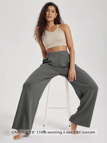 Image of ODODOS Modal Soft Wide Leg Pants for Women High Waist Casual Relaxed Pants with Pockets-27 /29 inch / 31 inch Inseam