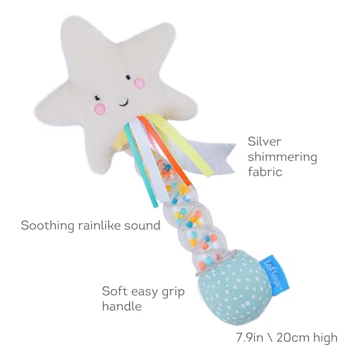 Taf Toys Star Rainstick Baby Rattle Toy Gift. Easy Grip Handle with Ribbons. Sensory Rain Stick Rattle. Suitable for Boys & Girls from Birth – Image 3