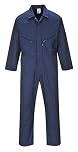 Portwest C813 Liverpool Work Overalls Mens Boiler Suit Polycotton Coveralls Protective Painters Overalls 8 Pocket Action Back Workwear for Mechanics Construction, Regular, Navy, L