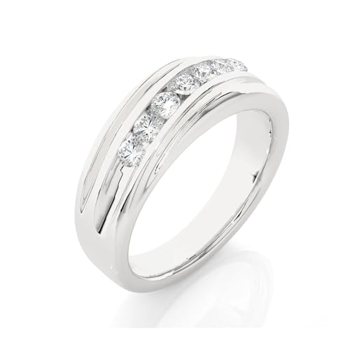 10K 14K 18K Gold Men's Moissanite Wedding Band D Color Moissanite Anniversary Wedding Rings Half Eternity Band for Men Size 4-153