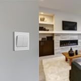 BG Electrical Double Wall Light Switch, Wide Rocker, 2 Way, Screwless Front Plate, Round Edges, Evolve, Pearlescent White, 20A, 16AX, PCDCL42WW - Image 7