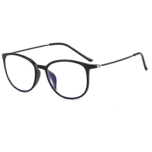 Suertree Blaulichtfilter Distanz Brille Leichte Kurzsichtige Brille Mode Myopia Brillen TR90 für Damen Herren Schwarz -3.0 Dioptrien