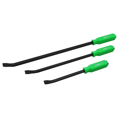 Grip 3 pc Striking Cap Heavy Duty Pry Bar Set - 12', 18', 24' -...