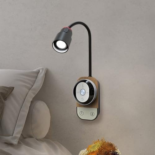 Moderna lámpara de pared multifuncional, iluminación interior simple para dormitorio y sala de estar, versátil lámpara de mesa magnética con control remoto, elegante diseño negro