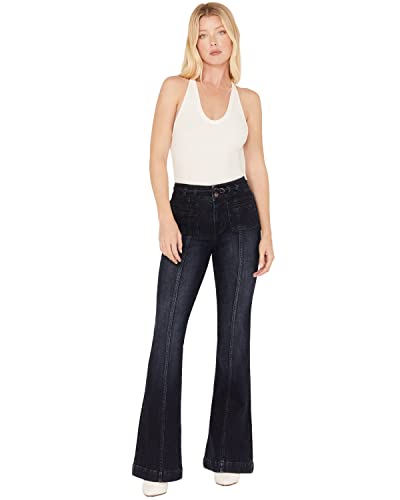 Shyanne Women's Dark Wash Trouser Flare Jeans - Swho22j71-Dkw