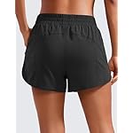 CRZ YOGA Dolphin Athletic Shorts for Women 3" - High Waisted Quick Dry for Running Workout Gym Track with Zip Pocket - Image 2
