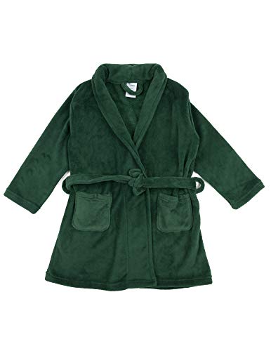 Leveret Kids Robe Boys Girls Bathrobe Shawl Collar Fleece Sleep Robe Green Size 6 Years #TOP1