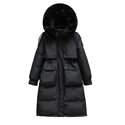 Parka capuche duvet canard femme veste longue d'hiver chaude neige