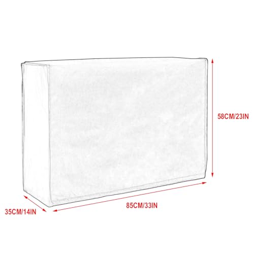 Premium 420D wasserdichte und winddichte Klimaanlagenabdeckung, vollständiger Schutz für Outdoor- Wärmepumpe, 85 x 58 x 35 cm, strapazierfähiger blauer Stoff, wetterbeständig-6