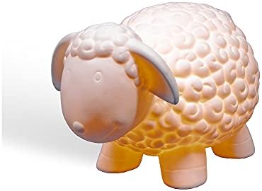 Light-Glow Table Lamp-Sheep LP004, Porcelain, unglazed White