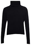 Superdry Womens SUPER LUX Funnel Neck Pullover Sweater, Black, 8