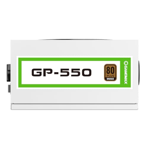 GameMax GP-Series 550W 80 Plus Bronze Power Supply - 550W GameMax GP-Series GP-550, Fully Wired, Single Rail, 140mm Fan, ATX PSU | White - Image 9