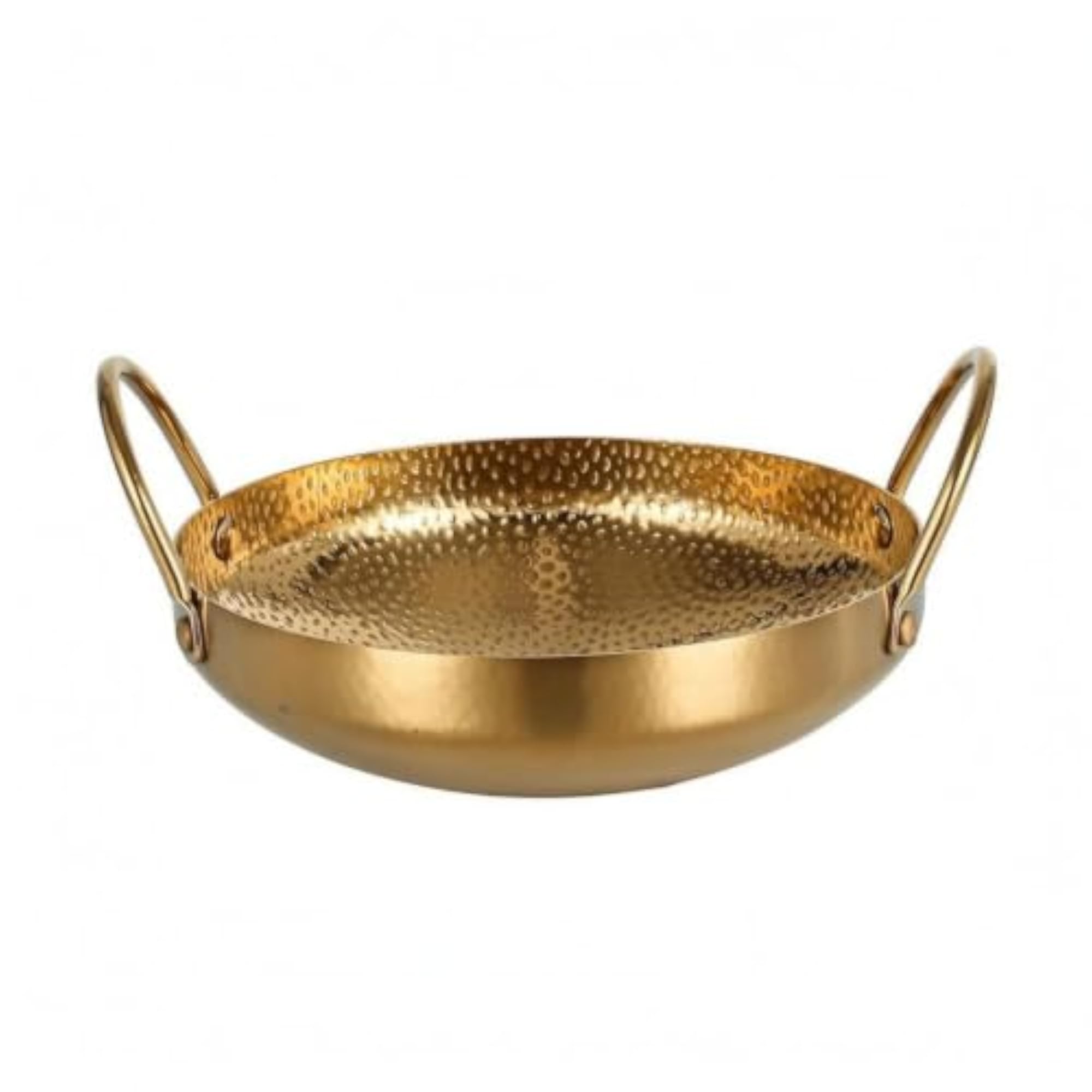 Gold-Toned One-Piece Double Handle Stainless Steel Pot