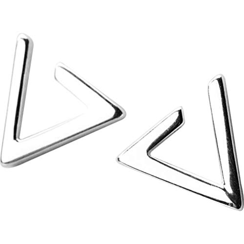 Boucles d'oreilles en Argent S925 et Triangle Noir pour Femme