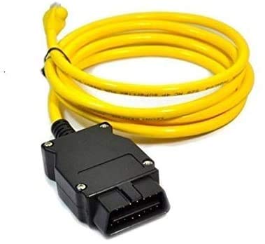 Cabo de Interface ENET Ethernet para OBD Autogeek com Conectores RJ45, Programação E-SYS e Codificação BMW Série F, 2 m