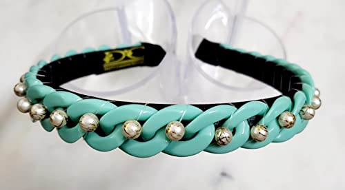 Image of Sea Green Chain Stones Hairbands from Our Embellished Collection Useful for Girls & Women (Pack of 1)