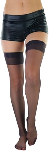 Image of ToBeInStyle Women's Sheer Banded Thigh High Socking w /Opaque Band