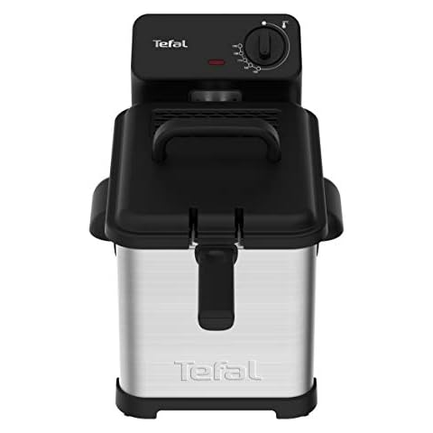 Tefal FR5030 Family Pro Access 4,0L Fritteuse | 3000 Watt | Semiprofessionell mit Öl | herausnehmbarer Ölbehälter | Kühlzonen-Technologie | leichte Reinigung, knusprige Pommes | edelstahl/schwarz Cover