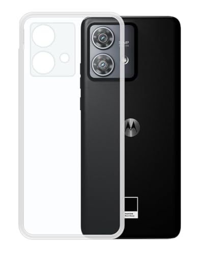 Image of COVERBLACK Soft Rubber Silicone Clear Back Cover for Motorola Edge 40 Neo - Transparent
